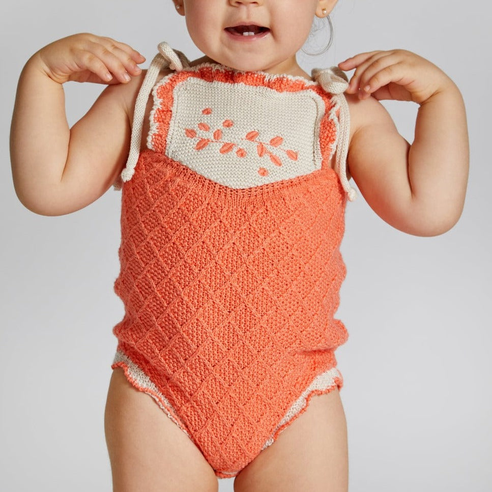Coral baby romper outlet
