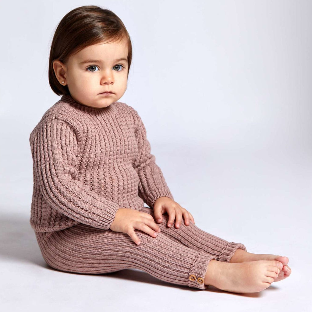 Nueces Set Jellybeanzkids Nueces Knit Set- Dusty Pink