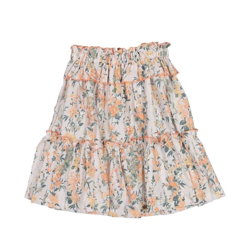 Nueces Skirt Jellybeanzkids Nueces Love Skirt-Coral Flower