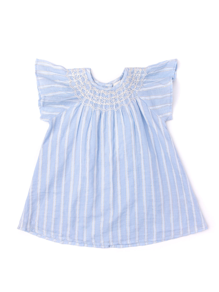Pernille set Jellybeanzkids Pernille Light Blue Lurex Stripe Set