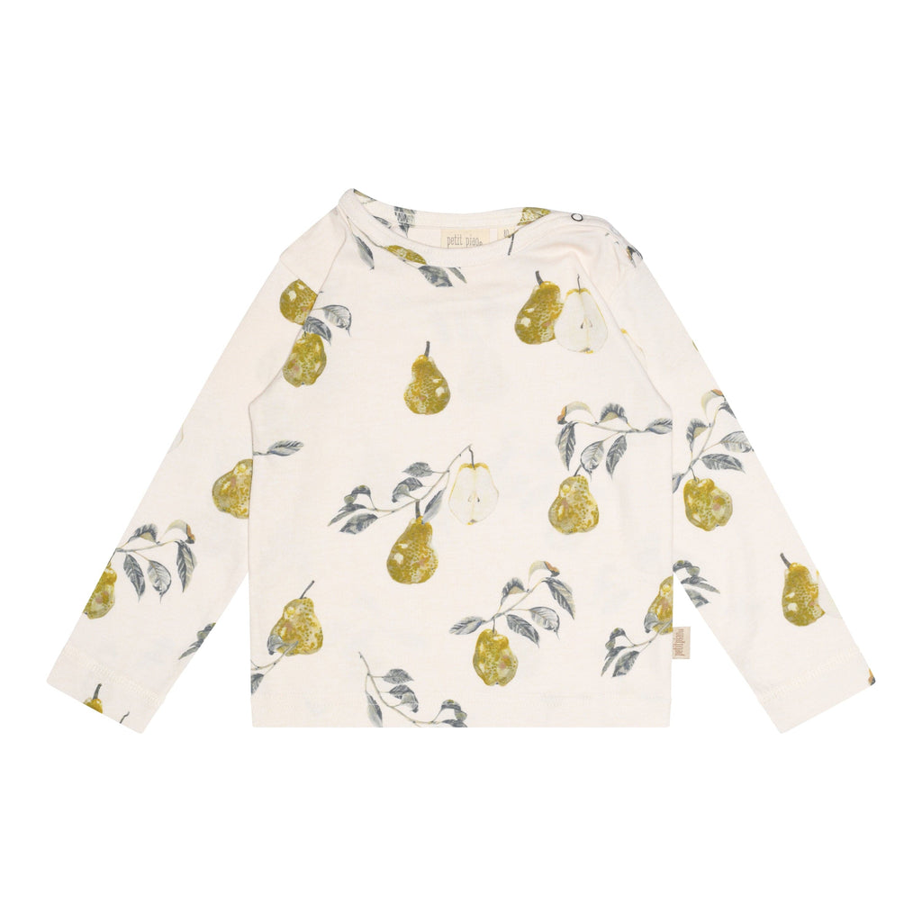 Petit Paio pants Jellybeanzkids Petit Paio Printed Longsleeve T-shirt- Pear