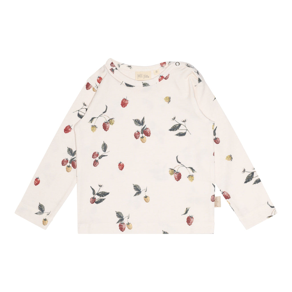 Petit Paio pants Jellybeanzkids Petit Paio Printed Longsleeve T-shirt- Raspberry