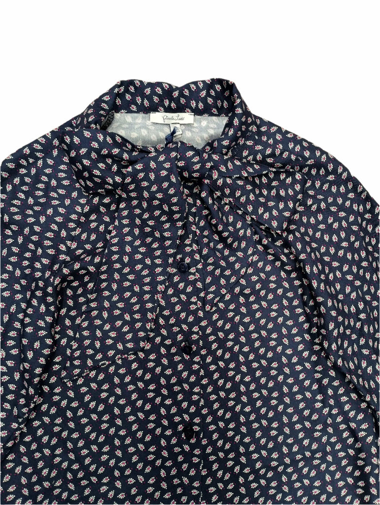 Piccola Ludo dress Jellybeanzkids Piccola Ludo Navy Paisley Bow Dress