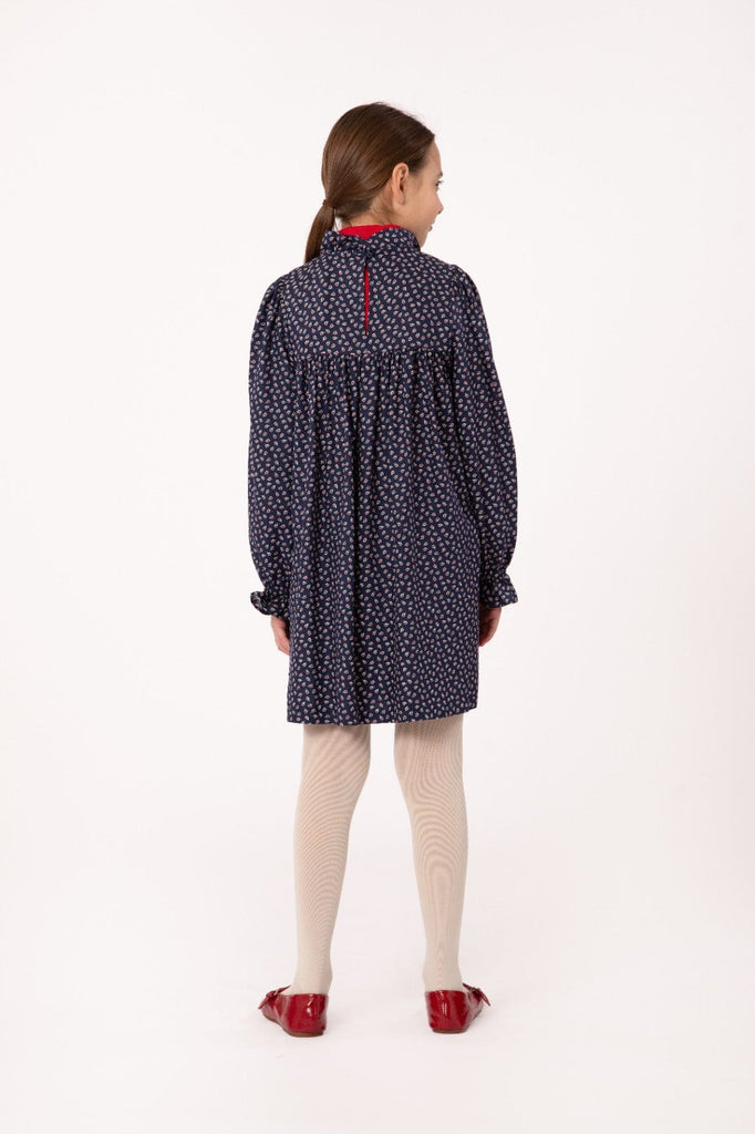 Piccola Ludo dress Jellybeanzkids Piccola Ludo Navy Paisley Dress
