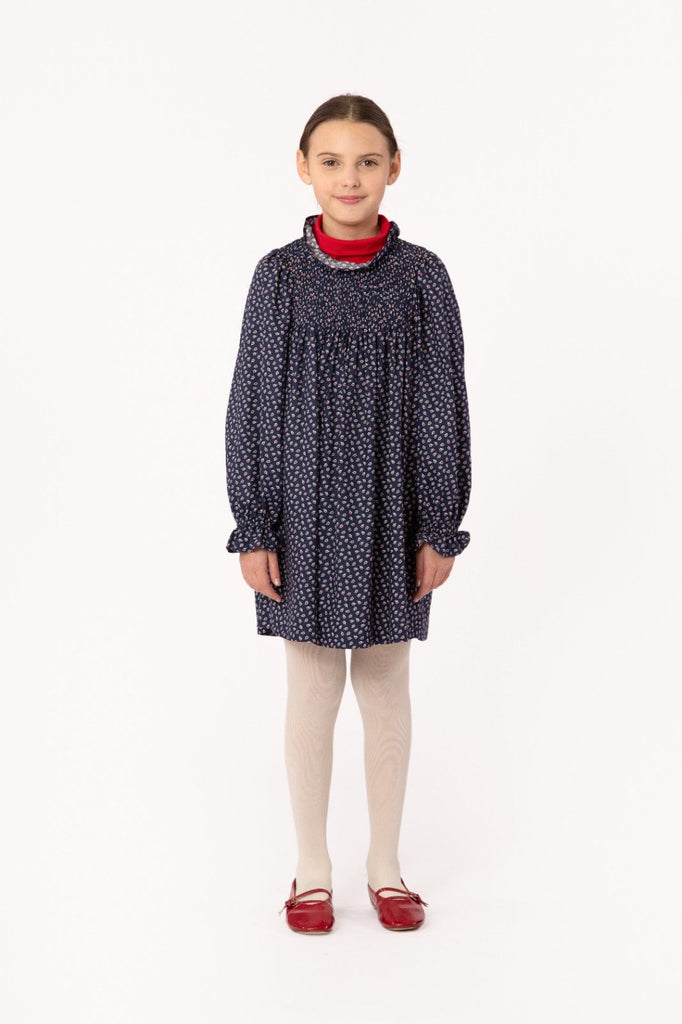 Piccola Ludo dress Jellybeanzkids Piccola Ludo Navy Paisley Dress