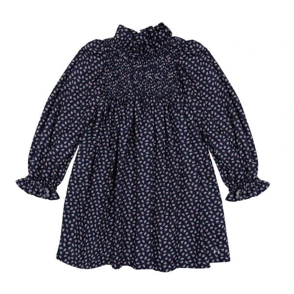 Piccola Ludo dress Jellybeanzkids Piccola Ludo Navy Paisley Dress