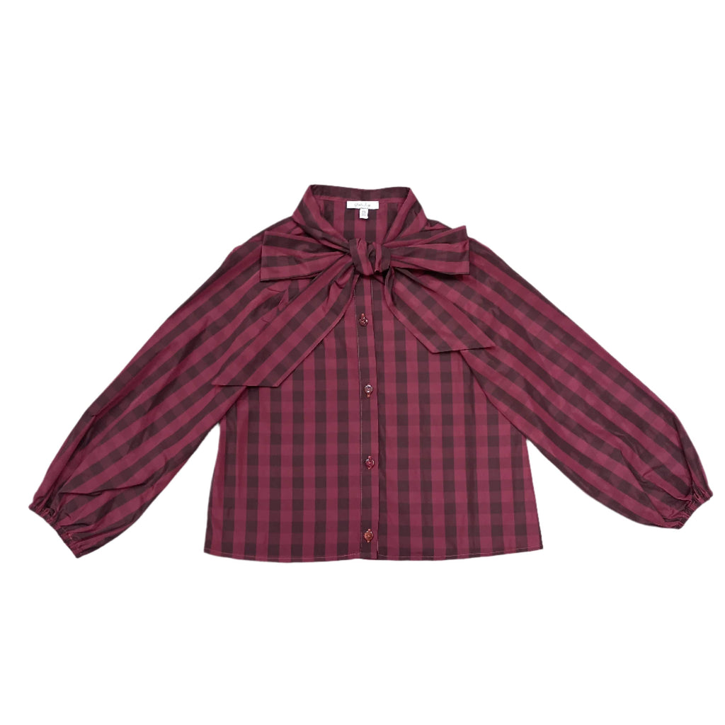 Piccola Ludo Shirt Jellybeanzkids Piccola Ludo Bordeux Striped Tafetta Shirt