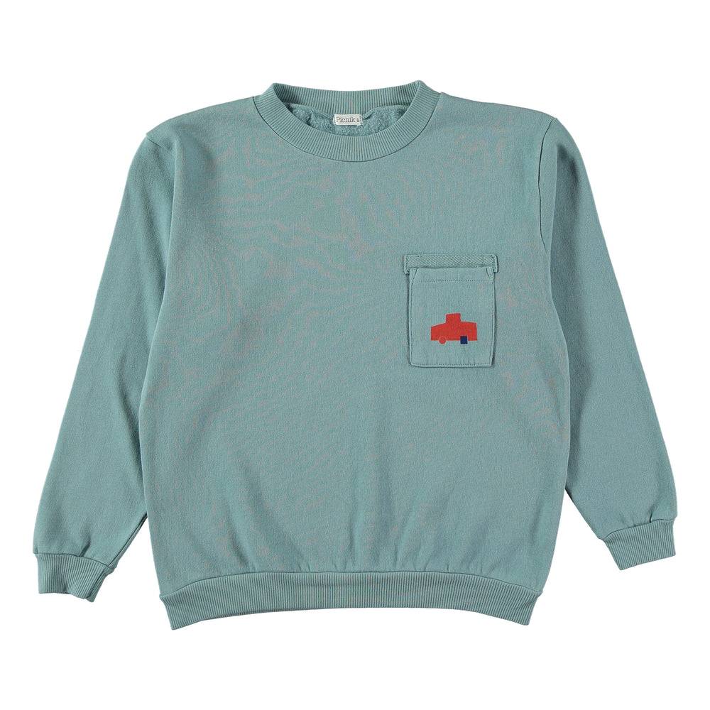 Picnik Sweater Jellybeanzkids Picnick Pocket Sweater Blue