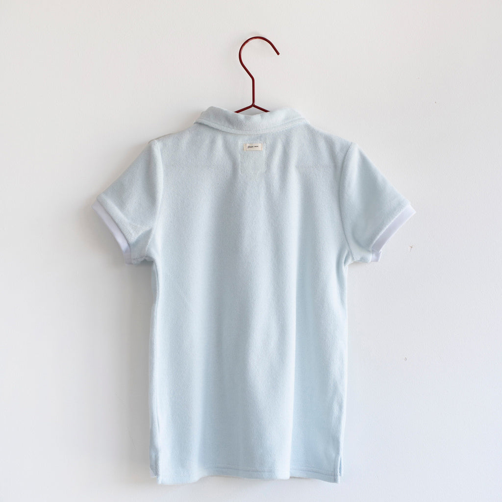 Please Mom Polo Jellybeanzkids Please Mom Blue Terry Boys Polo