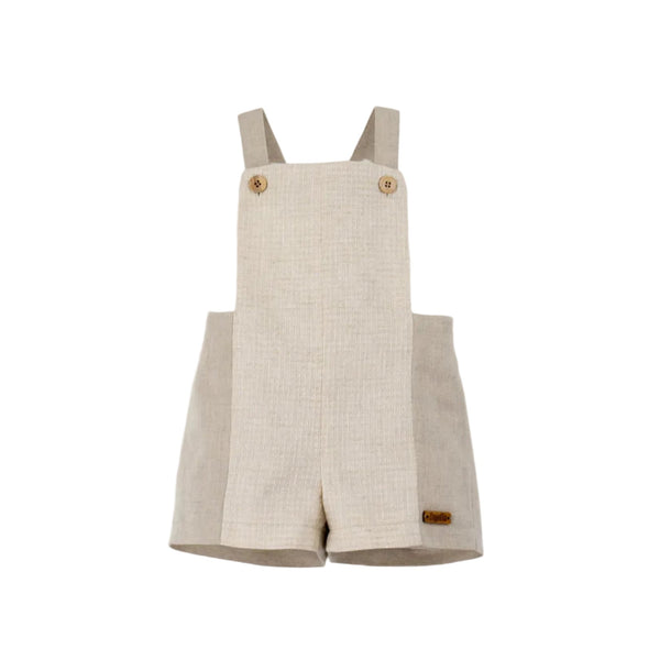 popelin / 25AW Brown dungarees サイズ2-3y Popelin Waffle Combination Dungarees -Sand – JellyBeanz Kids