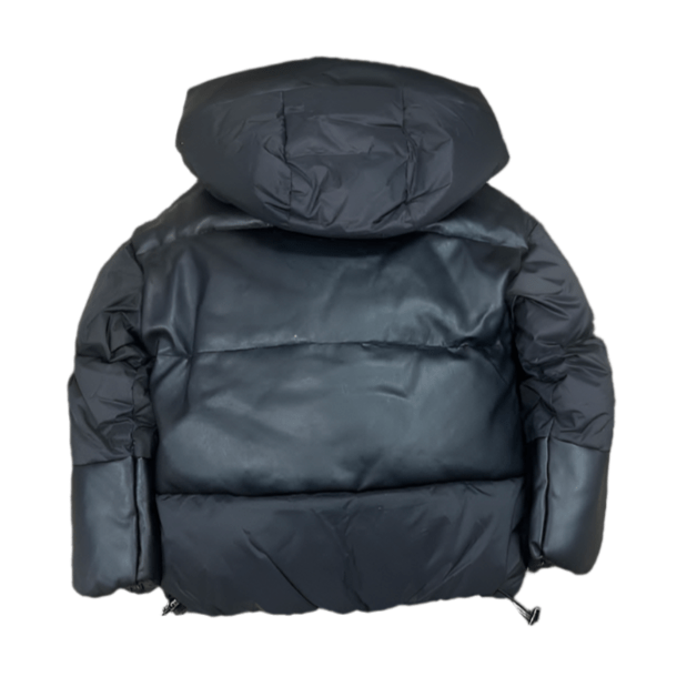 Scotch Bonnet coat Jellybeanzkids Scotch Bonnet Leather Hooded Puffer Coat