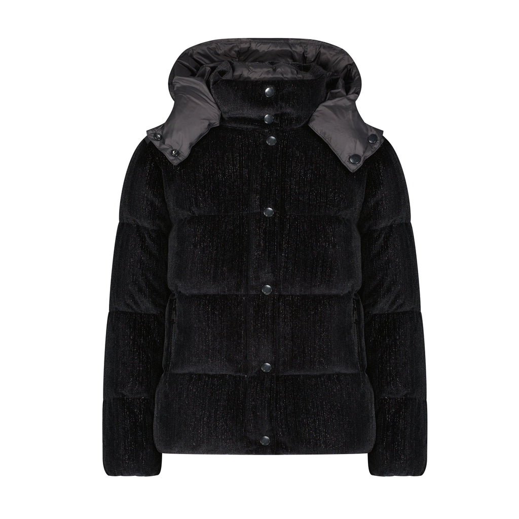 Scotch Bonnet coat Jellybeanzkids Scotch Bonnet Metallic Velvet Black Coat