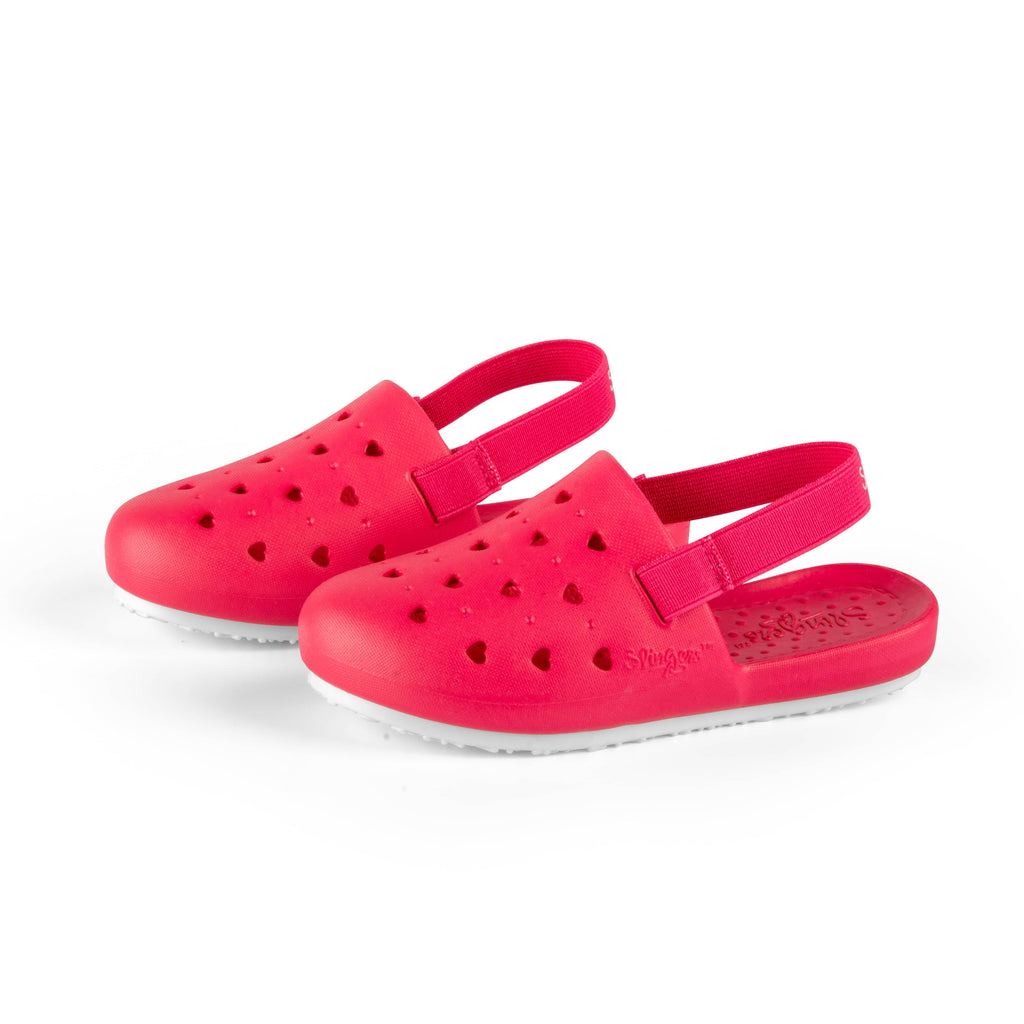 Slingers Shoes Jellybeanzkids Slingers Sweetheart Clogs- Charming Pink Solid