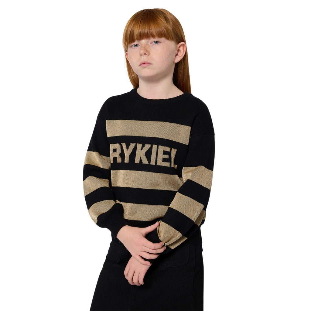 Sonia Rykiel Sweater Jellybeanzkids Sonia Striped Logo Sweater