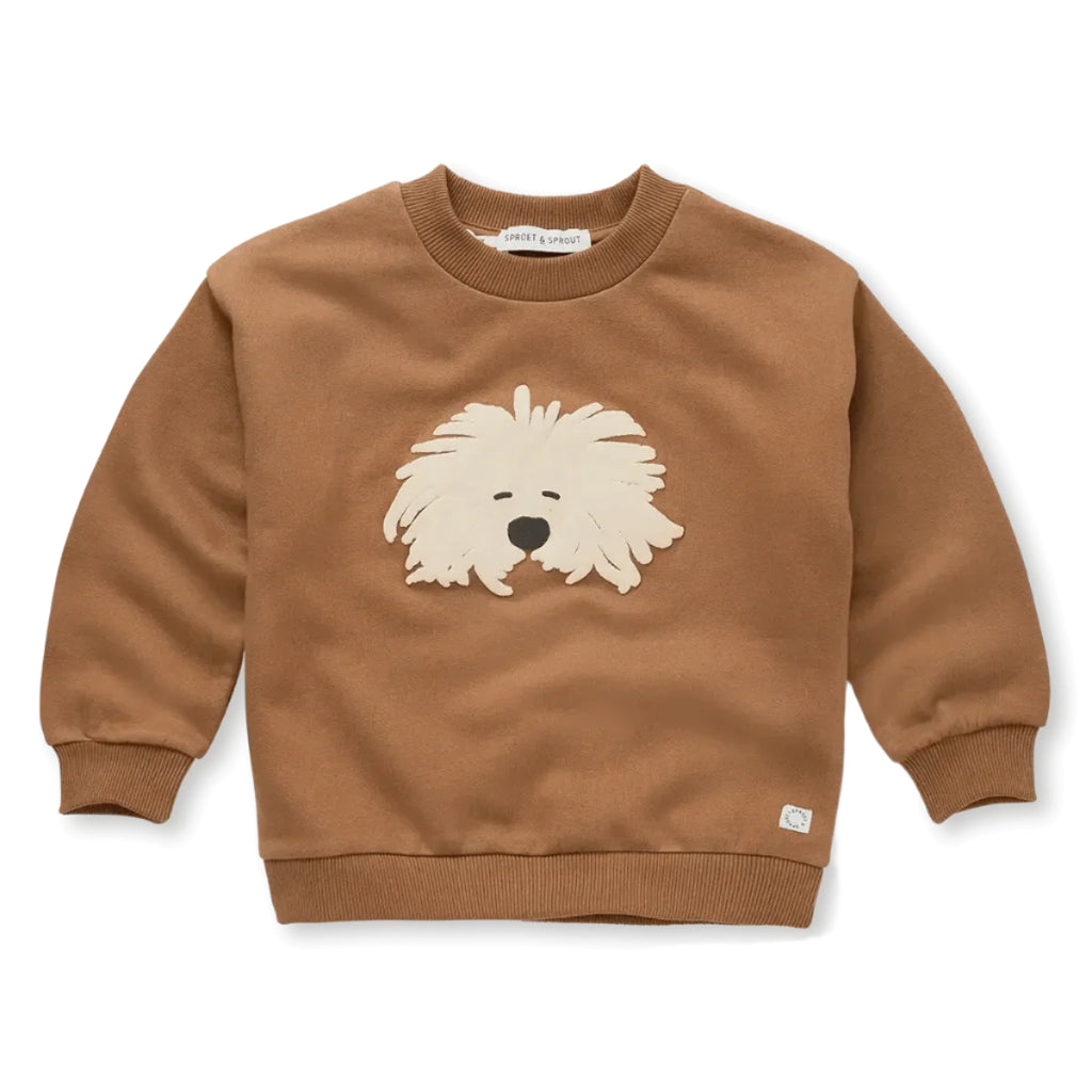 Sproet & Sprout Sweatshirt Jellybeanzkids Sproet Moustache Dog Sweatshirt
