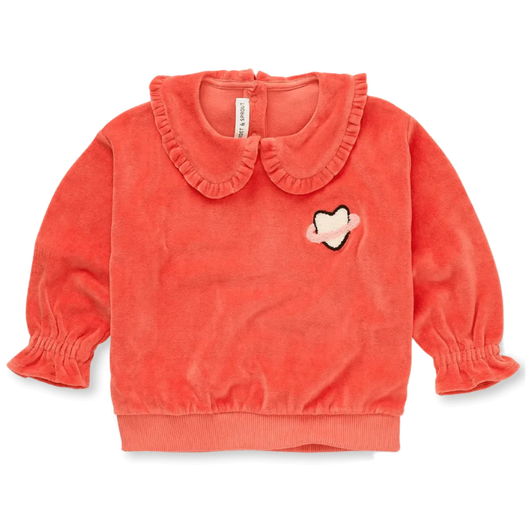 Sproet & Sprout Sweatshirt Jellybeanzkids Sproet Velvet Ruffle Sweatshirt