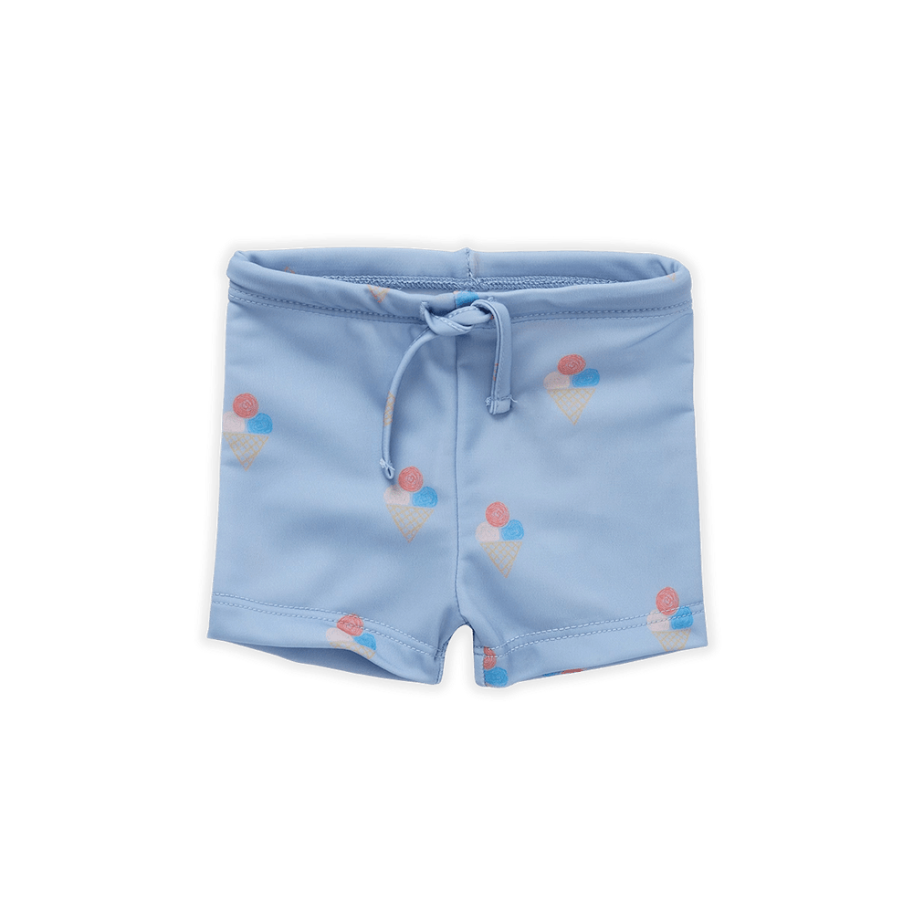 Sproet & Sprout swimwear Jellybeanzkids Sproet & Sprout Jersey Ice Cream Print Swim Shorts-Blue