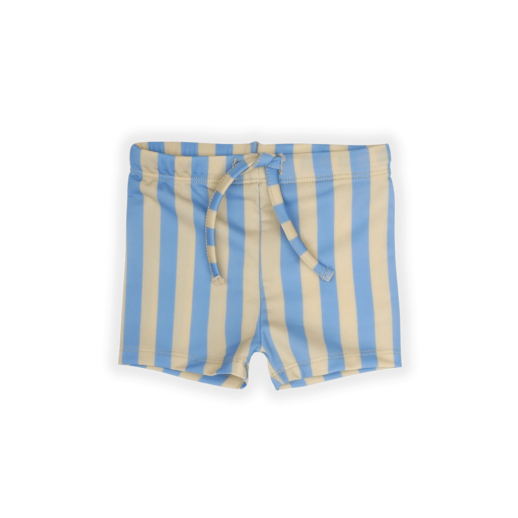 Sproet & Sprout swimwear Jellybeanzkids Sproet Striped Jersey Shorts- Sesame