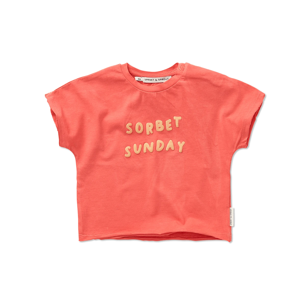 Sproet & Sprout T-shirt Jellybeanzkids Sproet Sobet Sunday Baby T-shirt-Rose Petal