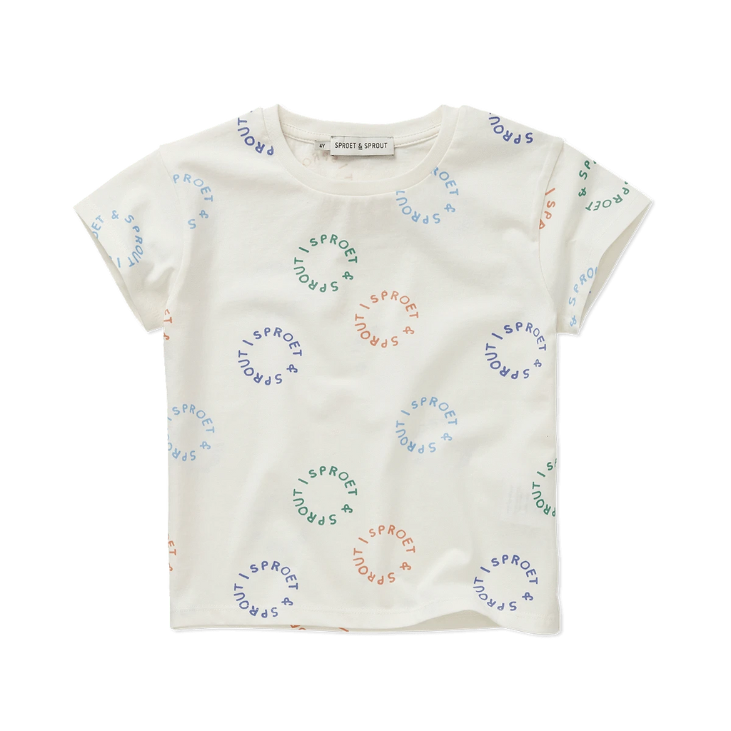 Sproet & Sprout T-shirt Jellybeanzkids Sproet SProet Print T-shirt- Off White