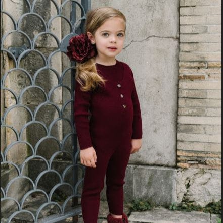 Sweet Threads Set Jellybeanzkids Sweet Threads Ace Romper Set-Berry