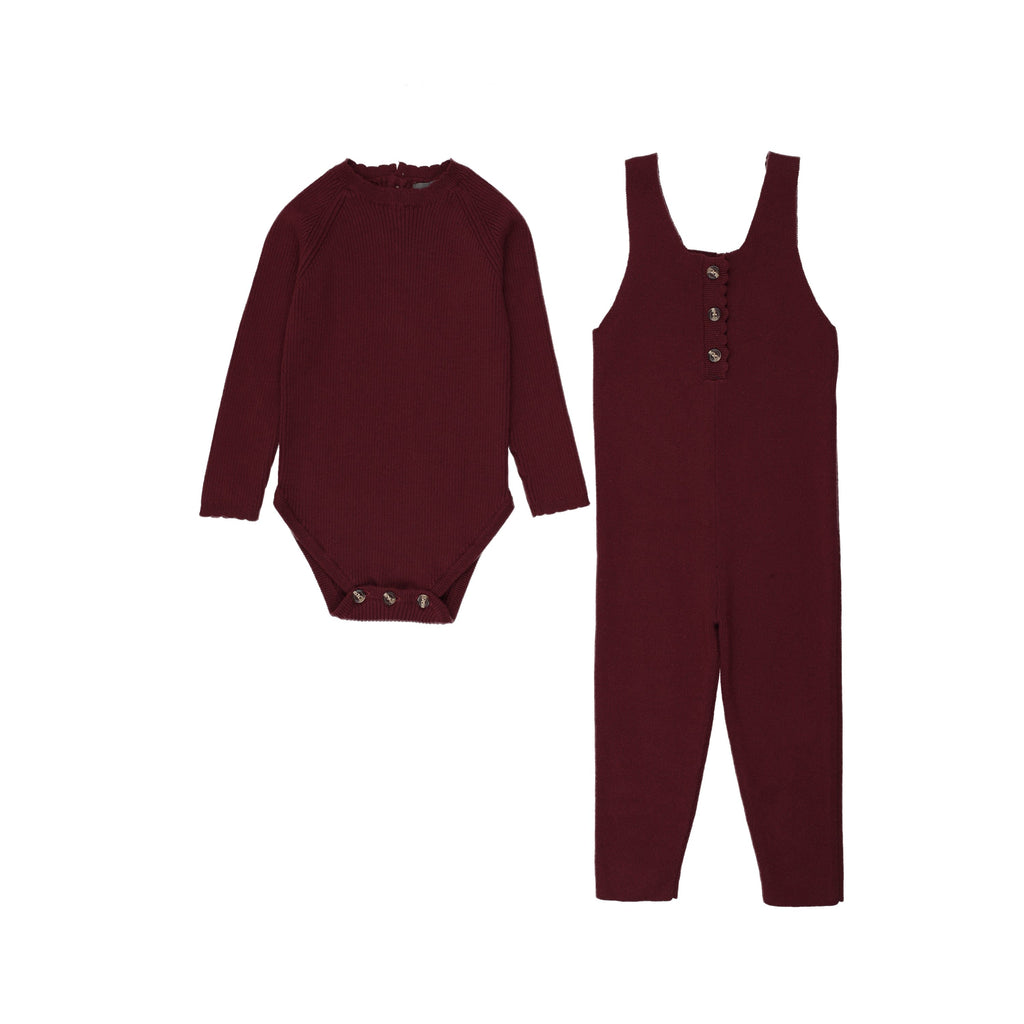 Sweet Threads Set Jellybeanzkids Sweet Threads Ace Romper Set-Berry