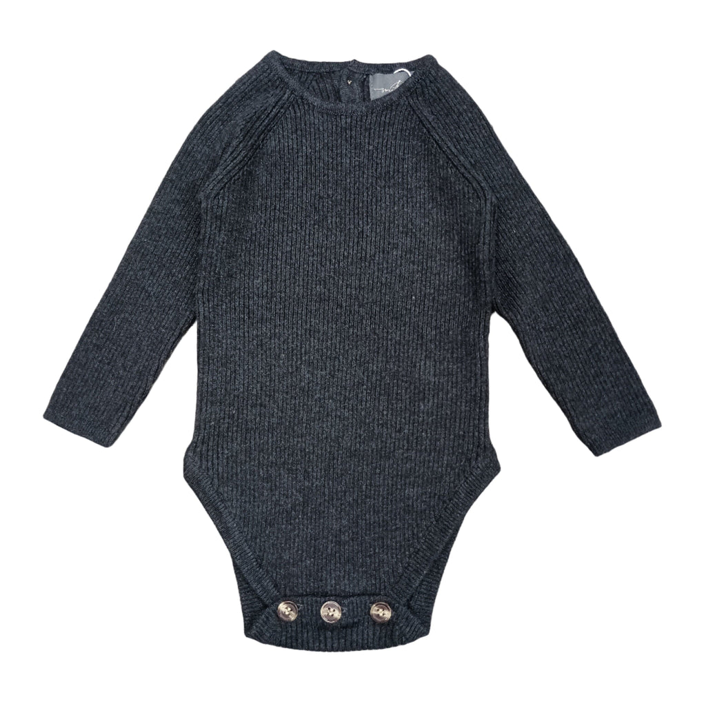 Sweet Threads Sweater Jellybeanzkids Sweet Threads Kian Onesie- Grey