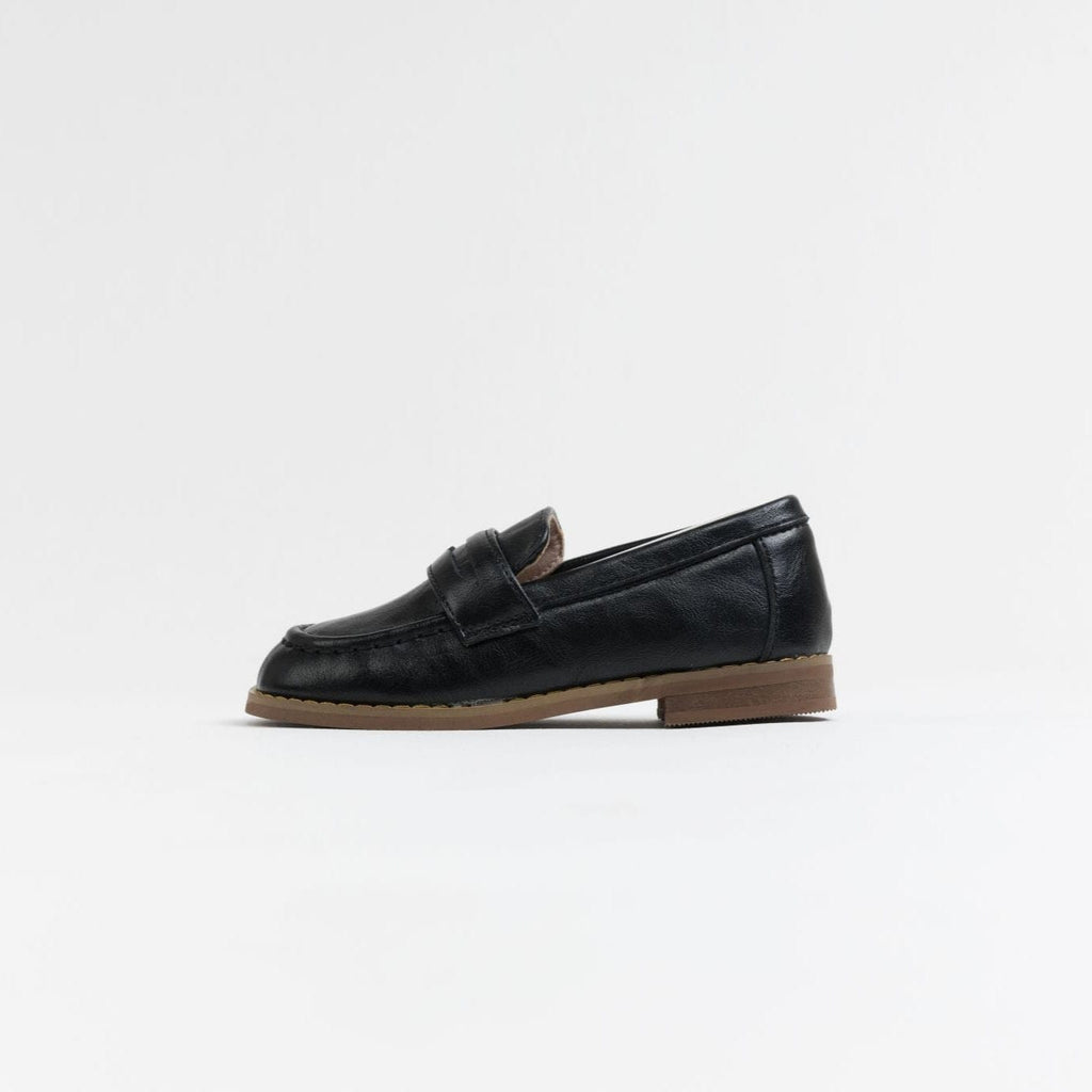Tannery&Co Shoes Jellybeanzkids Tannery Black Penny Loafers