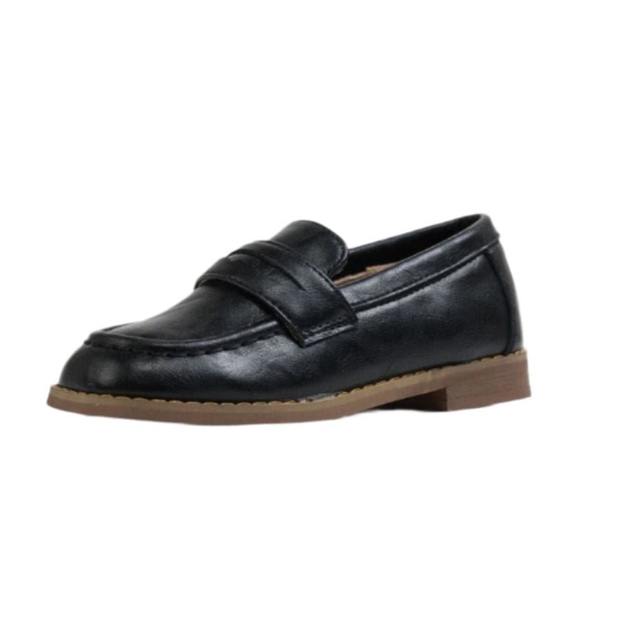Tannery&Co Shoes Jellybeanzkids Tannery Black Penny Loafers