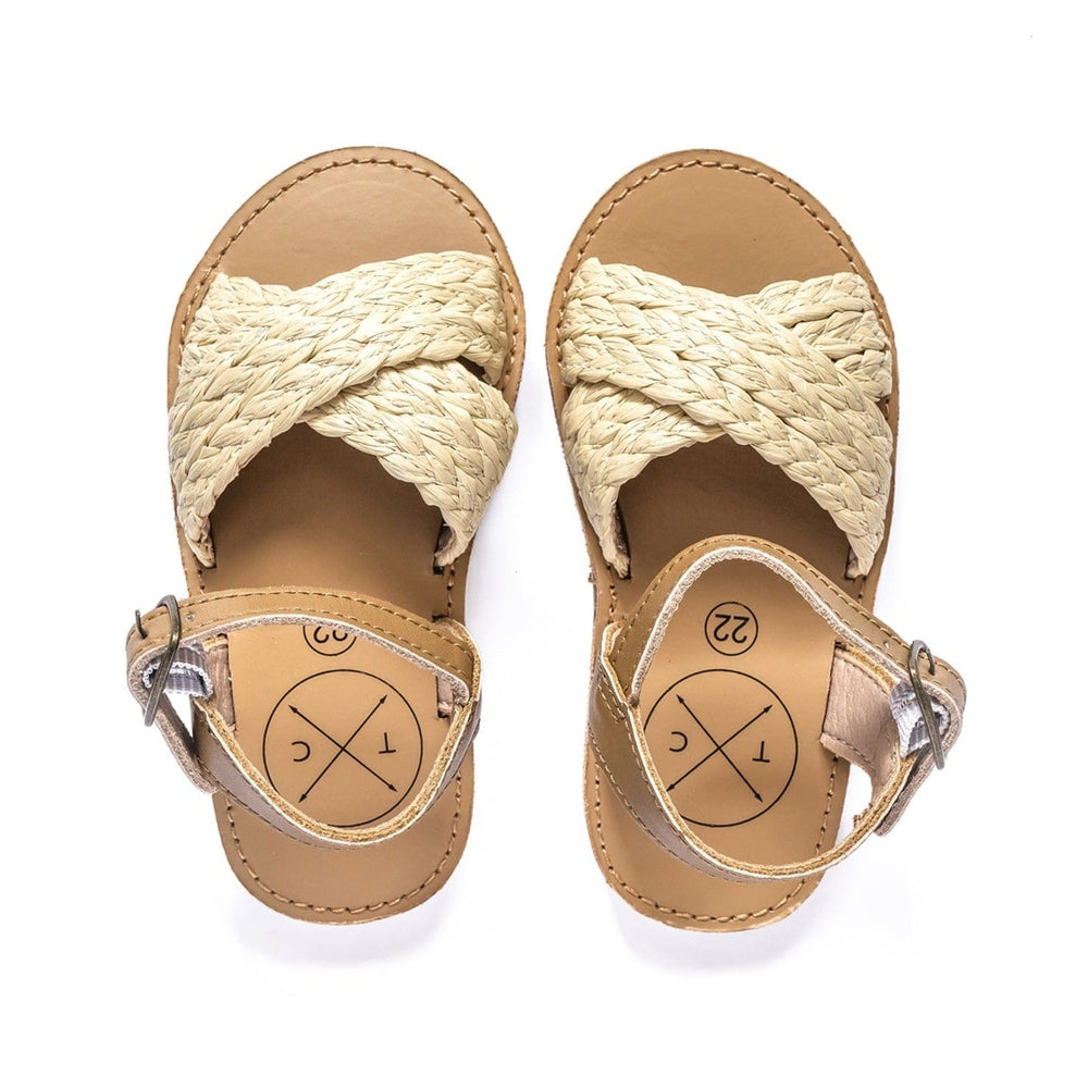 Tannery&Co Shoes Jellybeanzkids Tannery Braided Sandals-Cream