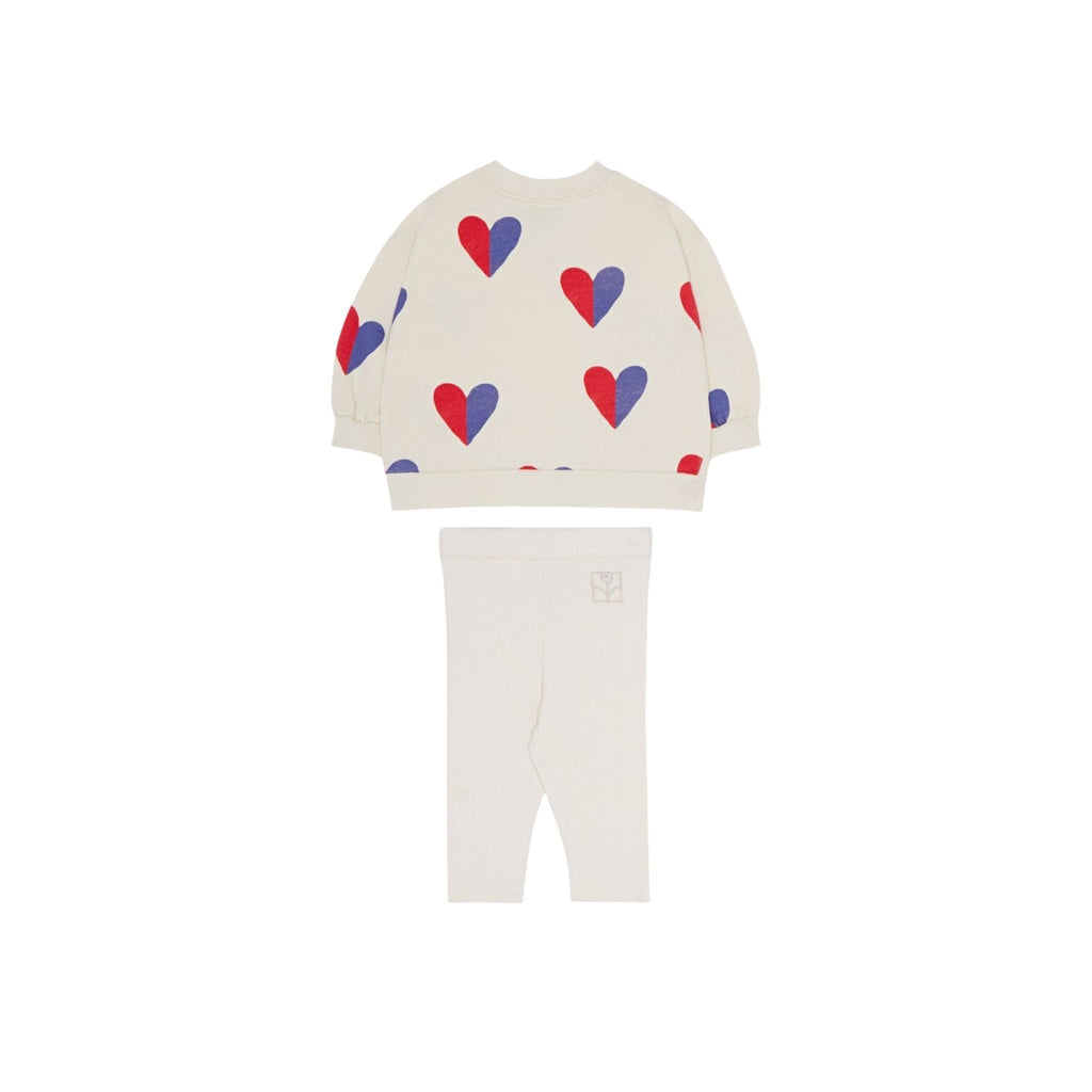 The Campamento Leggings Jellybeanzkids The Campamento Bicolor Heart Sweatshirt Baby Set