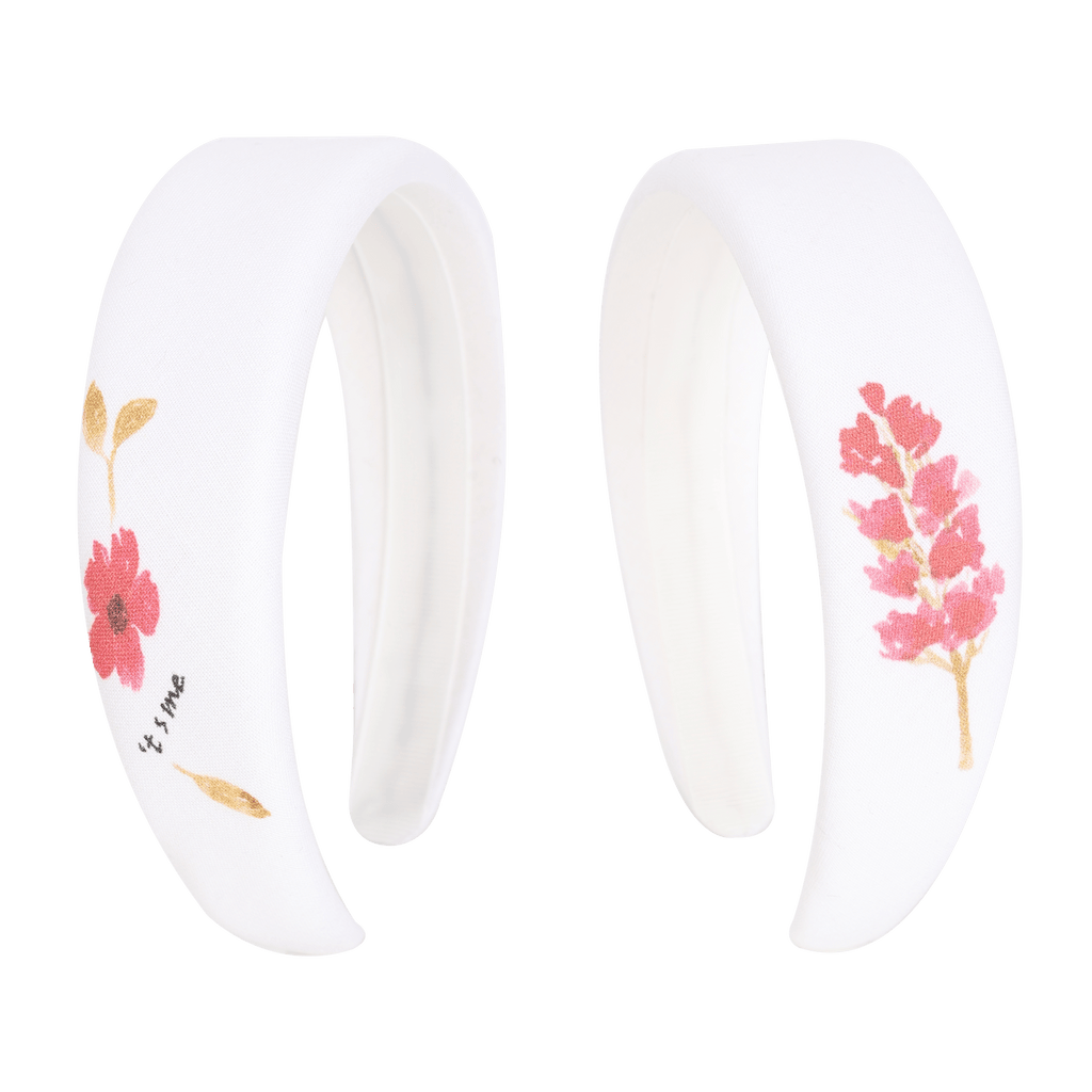 Tis Me Accessories Jellybeanzkids Tis Me Handsketched Hard Headband-White Flower One Size