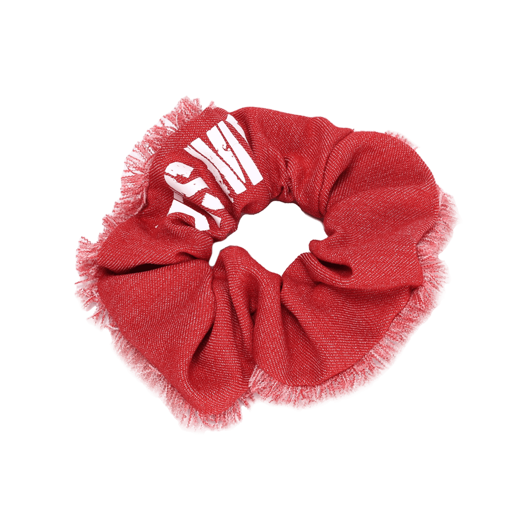 Tis Me Accessories Jellybeanzkids Tis Me Standard Size Scrunchie Denim Collection- Red One Size