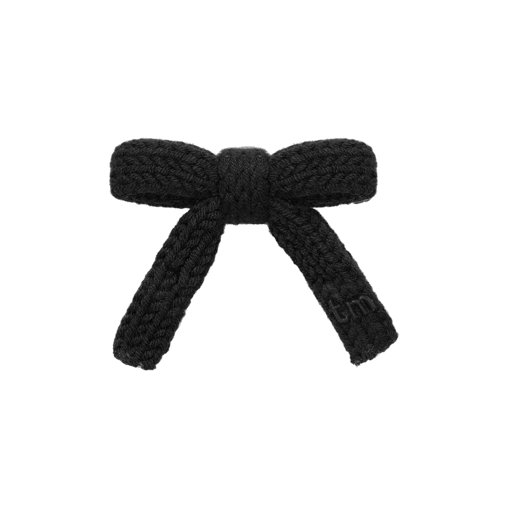 Tis Me Accessories Jellybeanzkids Tis Me Crochet Medium Bow Clip - Black OS