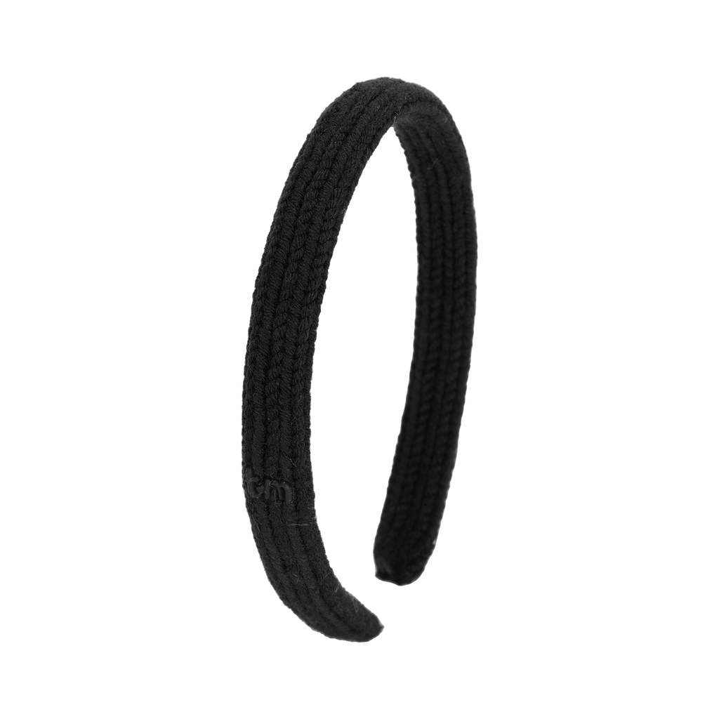 Tis Me Accessories Jellybeanzkids Tis Me Crochet Narrow Hard Headband - Black OS