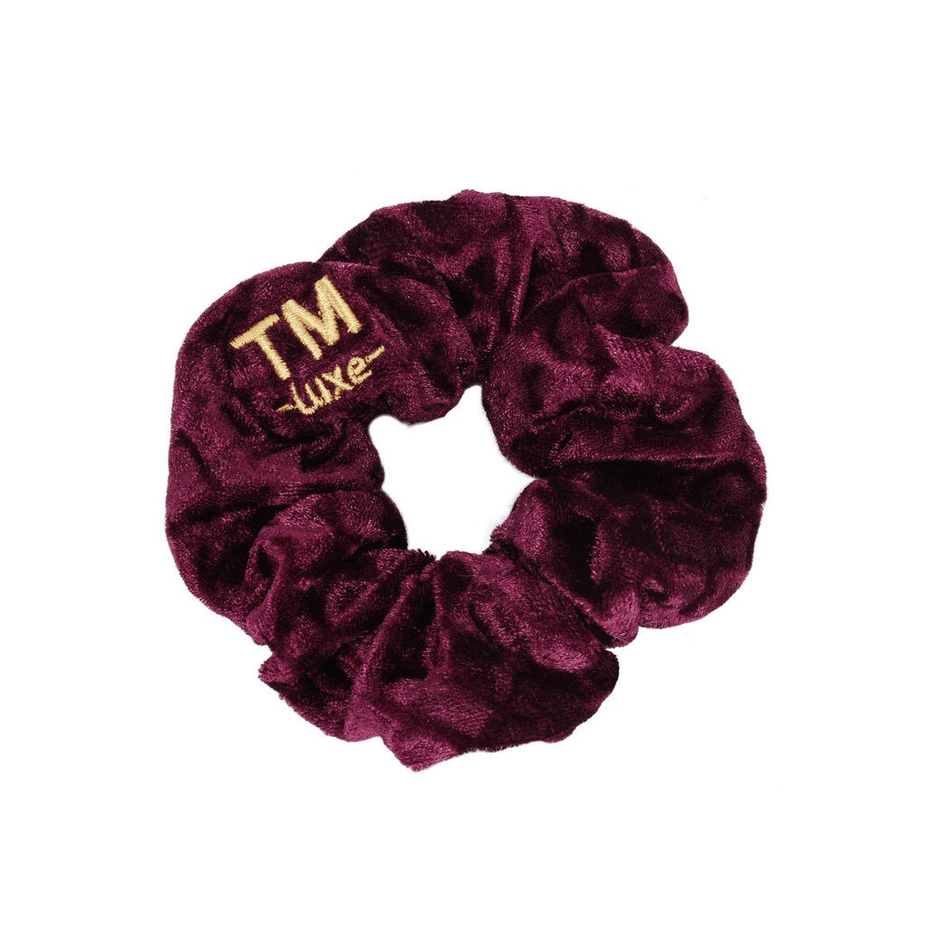 Tis Me Accessories Jellybeanzkids Tis Me Luxe Velvet Scrunchie- Deep Burgundy OS