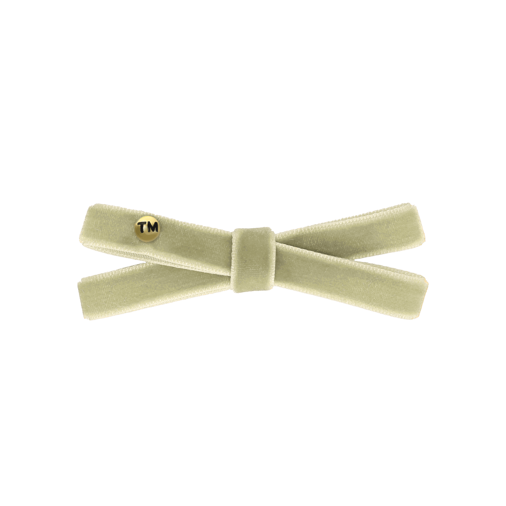 Tis Me Accessories Jellybeanzkids Tis Me Velvet Bow Clip Set of 2- Cream OS