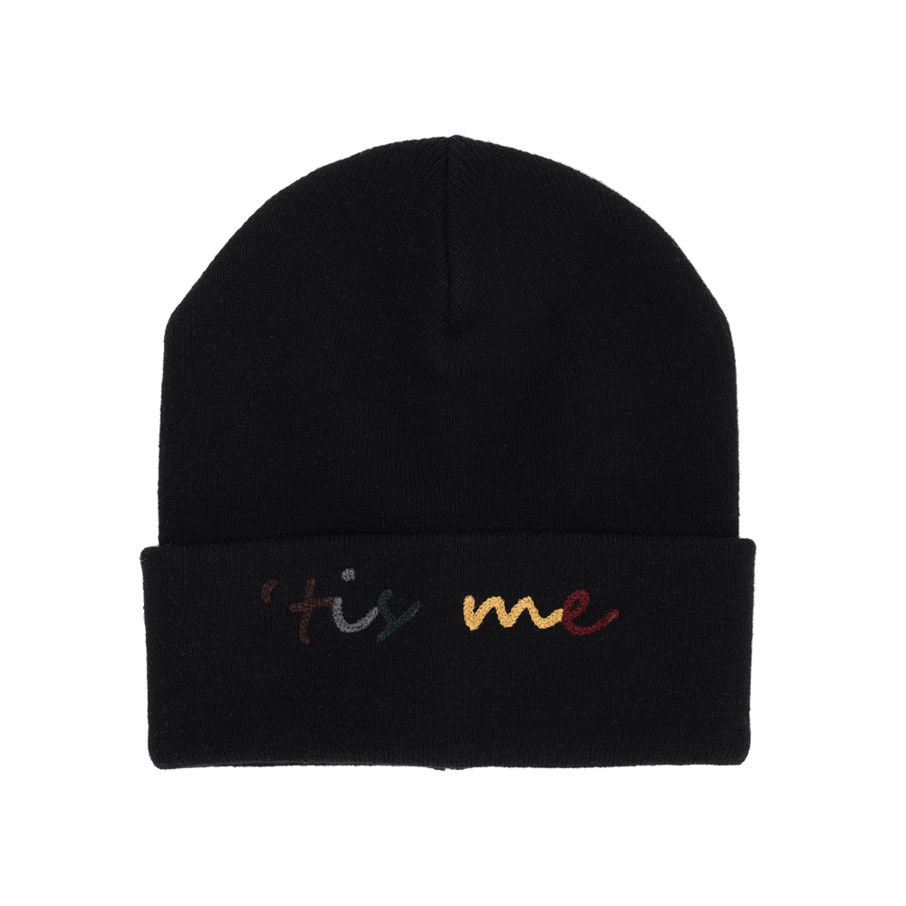 Tis Me Hat Jellybeanzkids Tis Me Black Winter Hat- Colored Logo
