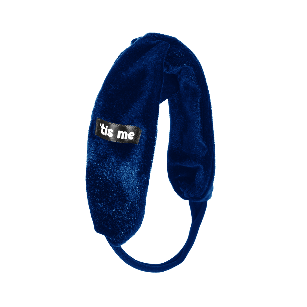 Tis Me Headband Jellybeanzkids Tis Me Velvet Baby Twist Nylon Headband- Blue OS