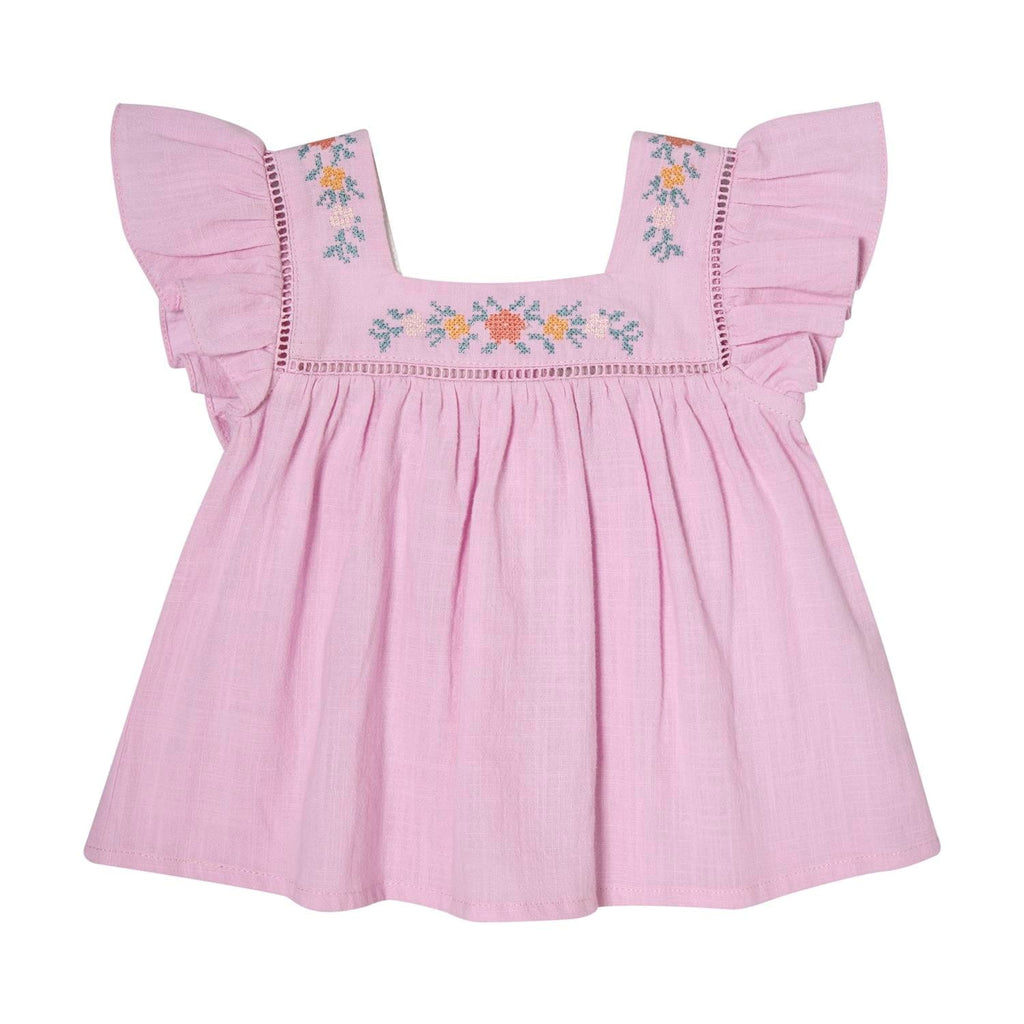 Tocoto Vintage Blouse Jellybeanzkids Tocoto Flower Embroidery Set- Lilac