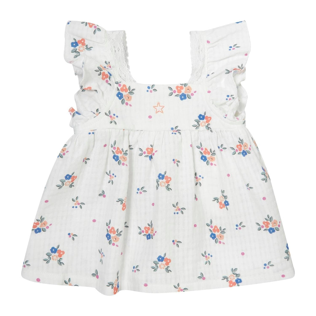 Tocoto Vintage Blouse Jellybeanzkids Tocoto Flowers Print Set -Off White