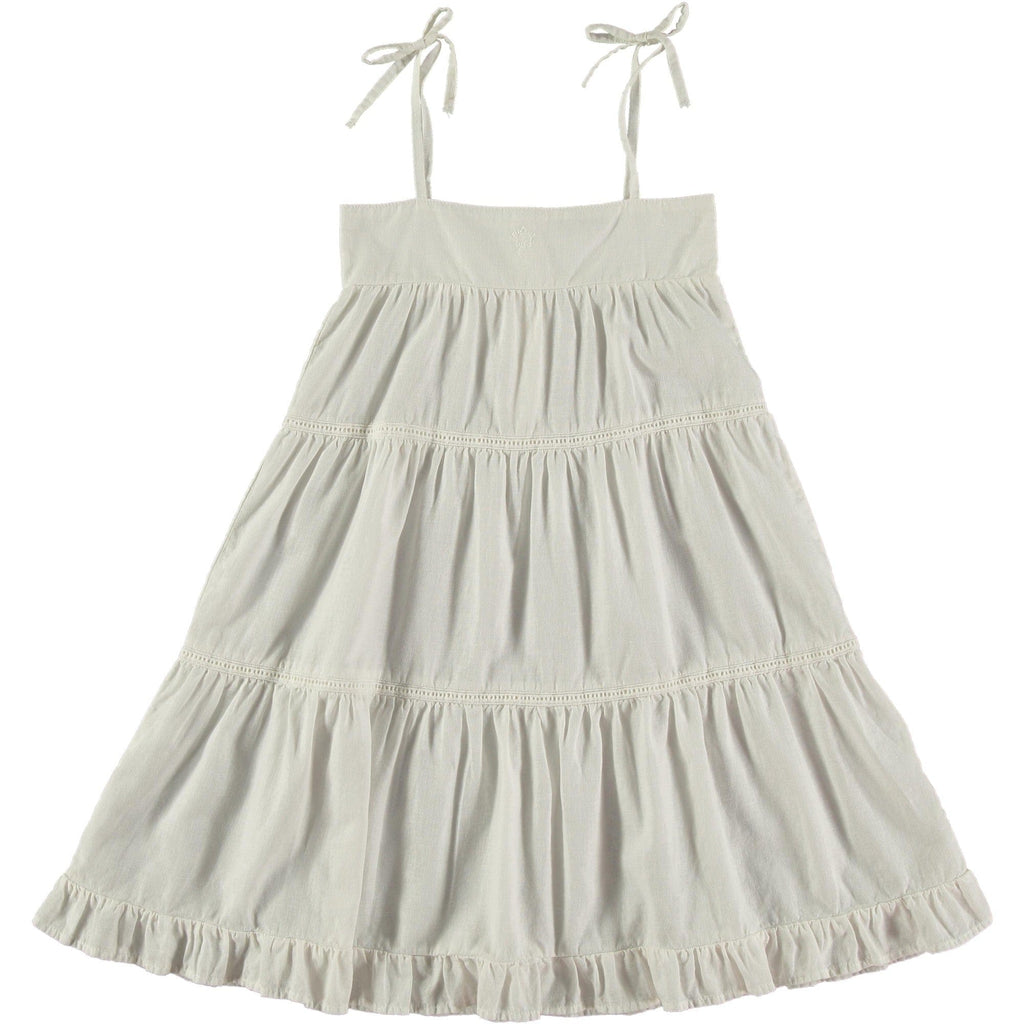 Tocoto Vintage Dress Jellybeanzkids Tocoto Vintage Long Lace Dress with Straps- Off White