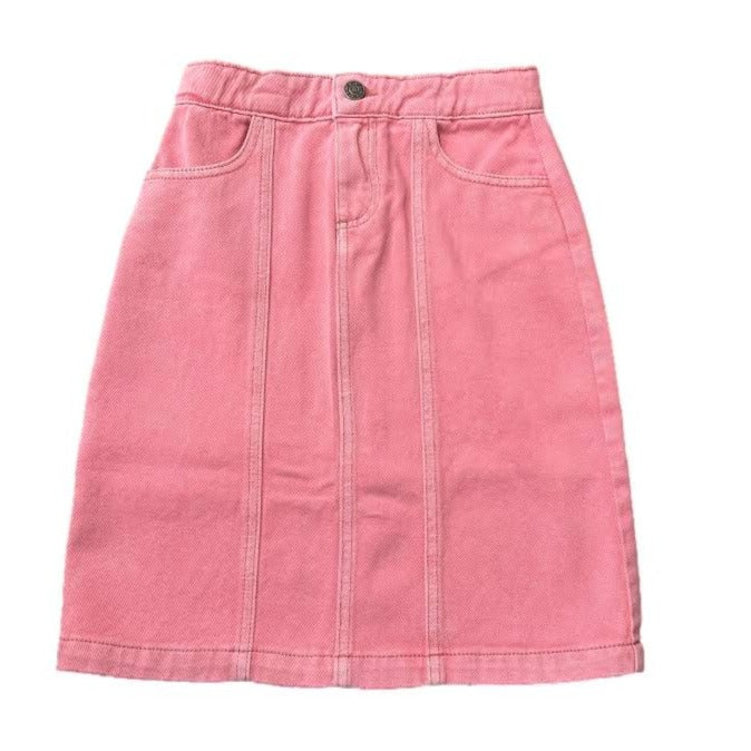 Tocoto Vintage Dress Jellybeanzkids Tocoto Vintage Twill Midi Skirt- Pink