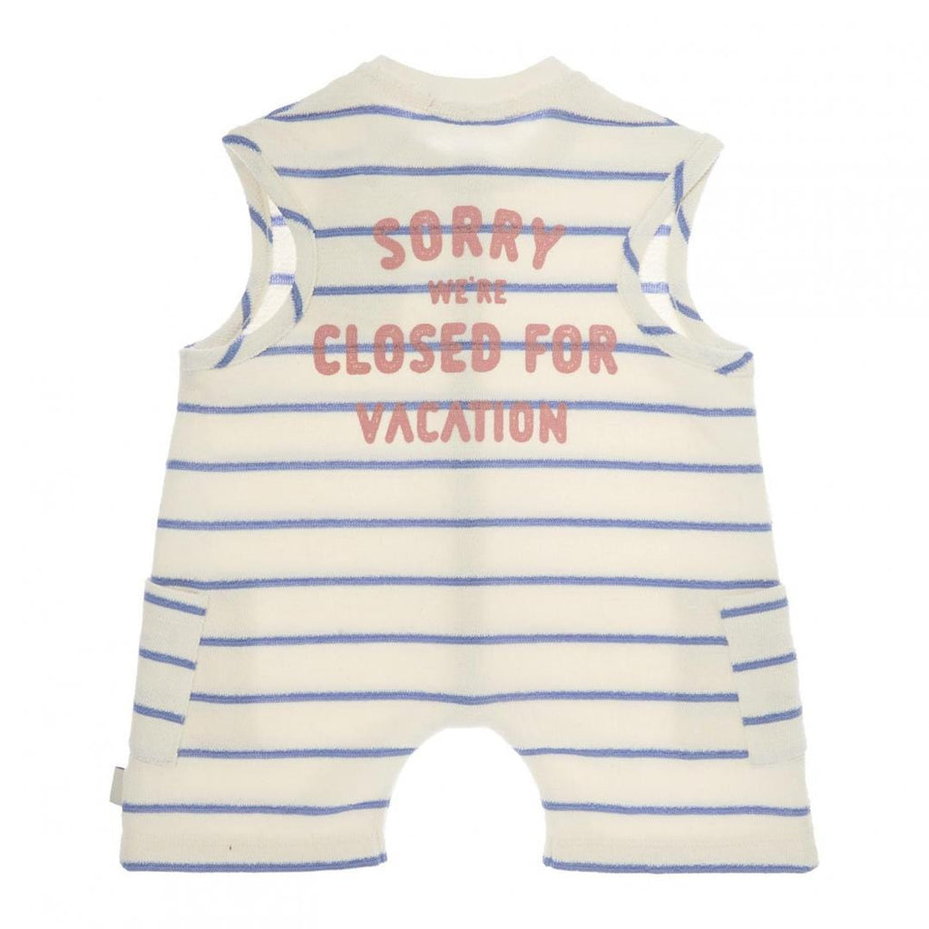 Tocoto Vintage Overalls Jellybeanzkids Tocoto Striped Overall-Blue