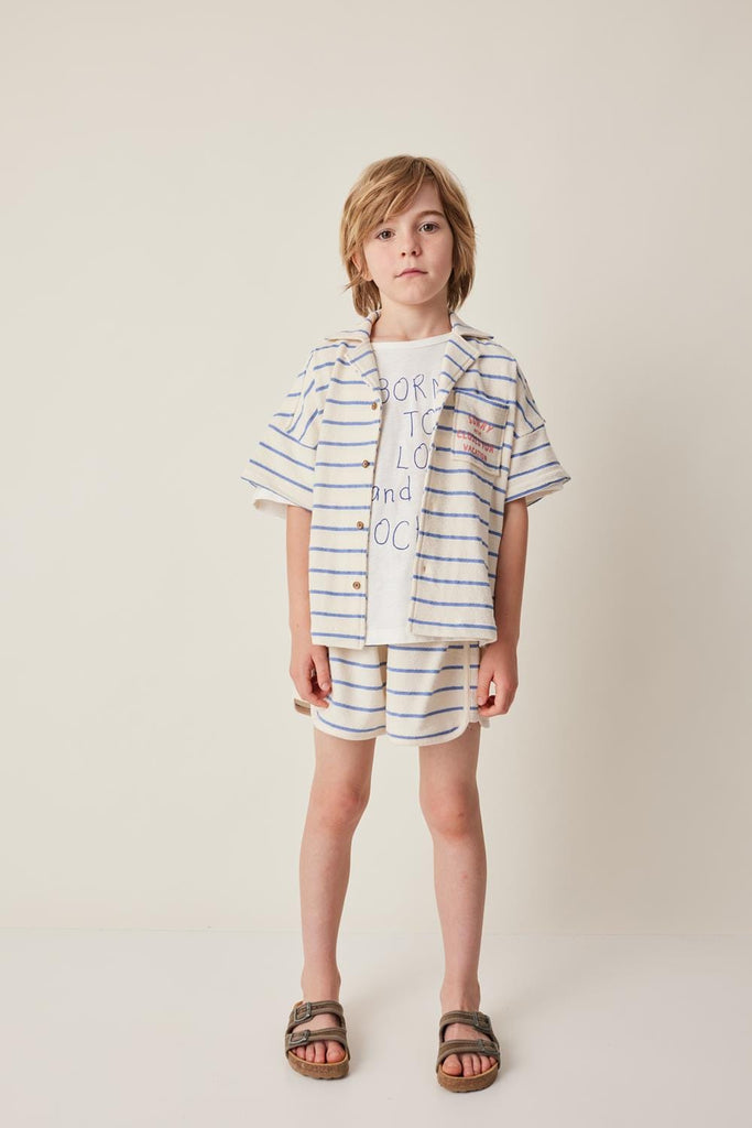 Tocoto Vintage Shirt Jellybeanzkids Tocoto Striped Shirt with Printed Pocket