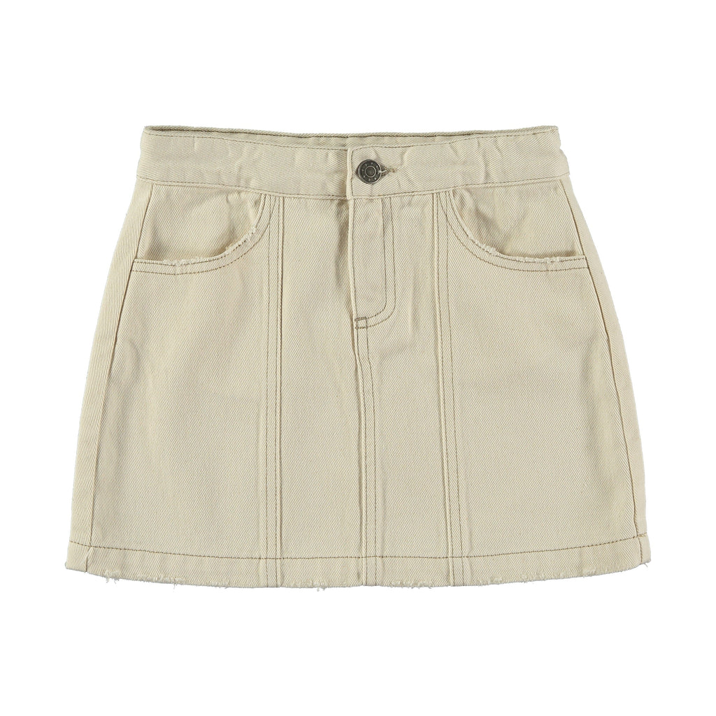 Tocoto Vintage Skirt Jellybeanzkids Tocoto Vintage Twill Mini Skirt- Off White