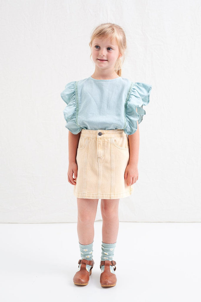 Tocoto Vintage Skirt Jellybeanzkids Tocoto Vintage Twill Mini Skirt- Off White