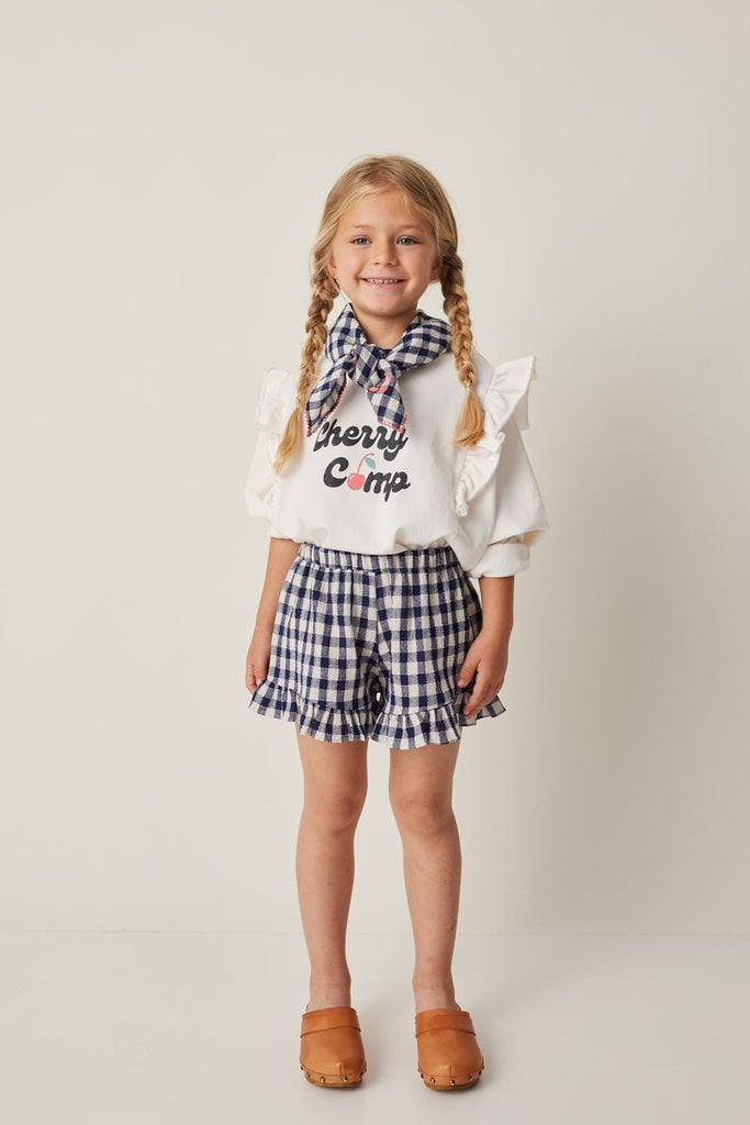 Tocoto Vintage Sweatshirt Jellybeanzkids Tocoto Girls Cherry Camp Sweatshirt-Off White