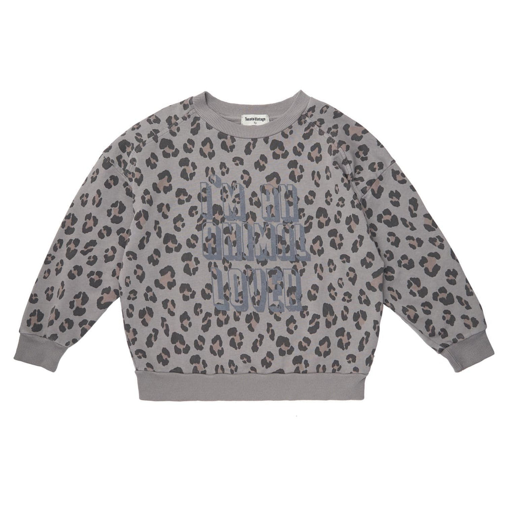 Tocoto Vintage Sweatshirt Jellybeanzkids Tocoto Vintage Animal Print Plush Kid Sweatshirt