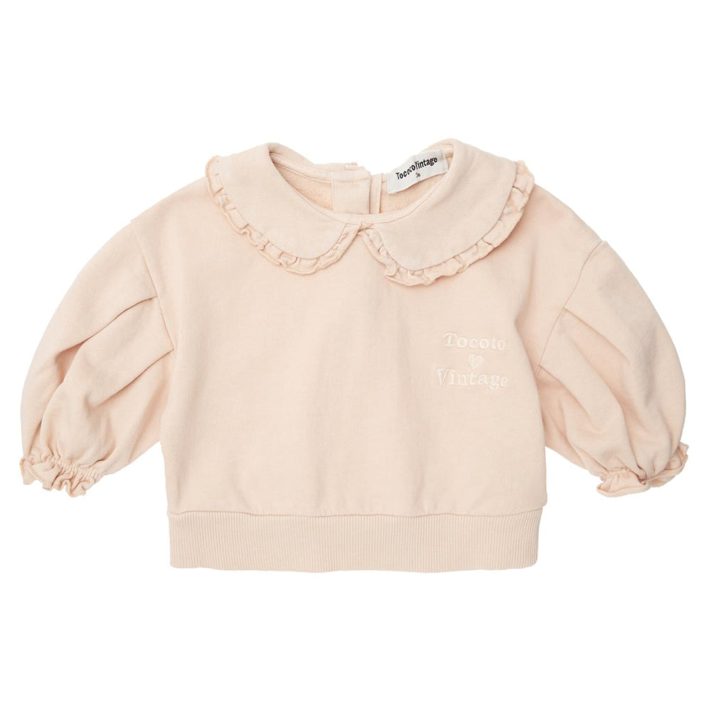 Tocoto Vintage Sweatshirt Jellybeanzkids Tocoto Vintage Babydoll Baby Sweatshirt- Pink